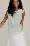 Gingham Charm Collared Tank
