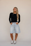 Jax Wide Leg Denim Shorts