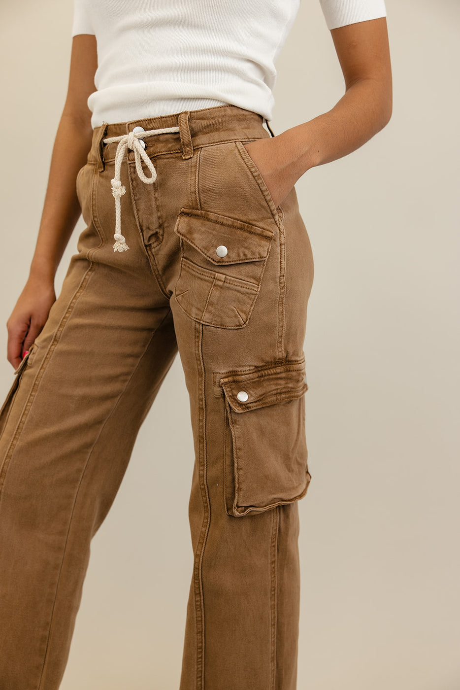 Colton High Rise Cargo Straight Pants