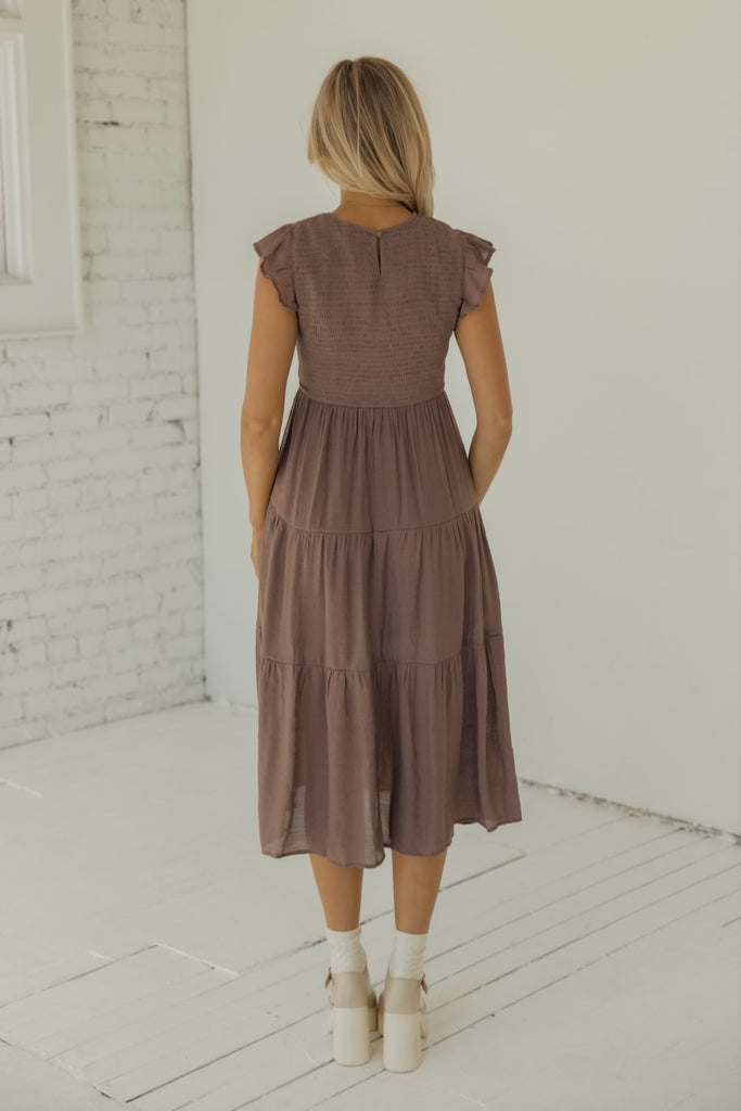 Cap Sleeve Midi Dress | ROOLEE