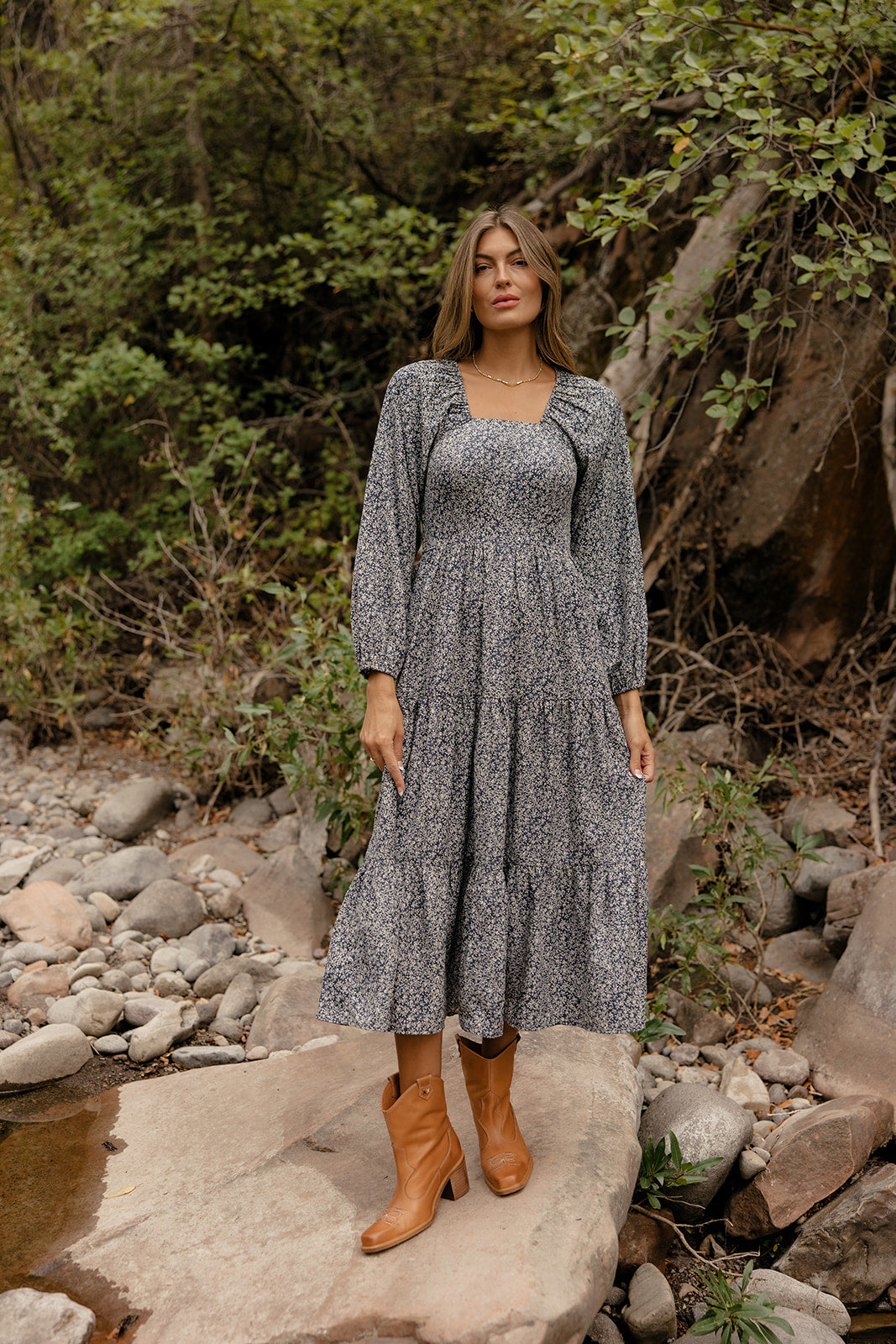 Riverbend Square Neck Dress