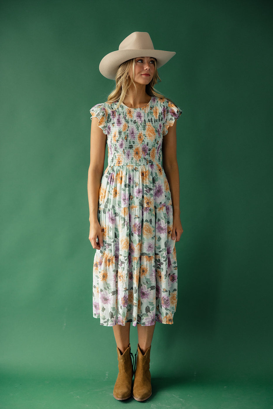 Smocked Floral Dress | ROOLEE