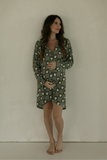 Women's Bamboo Sleeping Dress | Santa Checkerboard