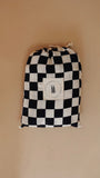 Muslin Crib Sheet | Black Checkered