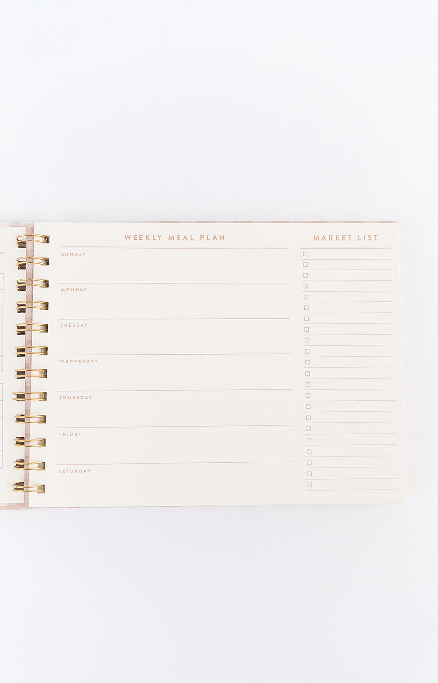 Gingham Meal Planner and Market List