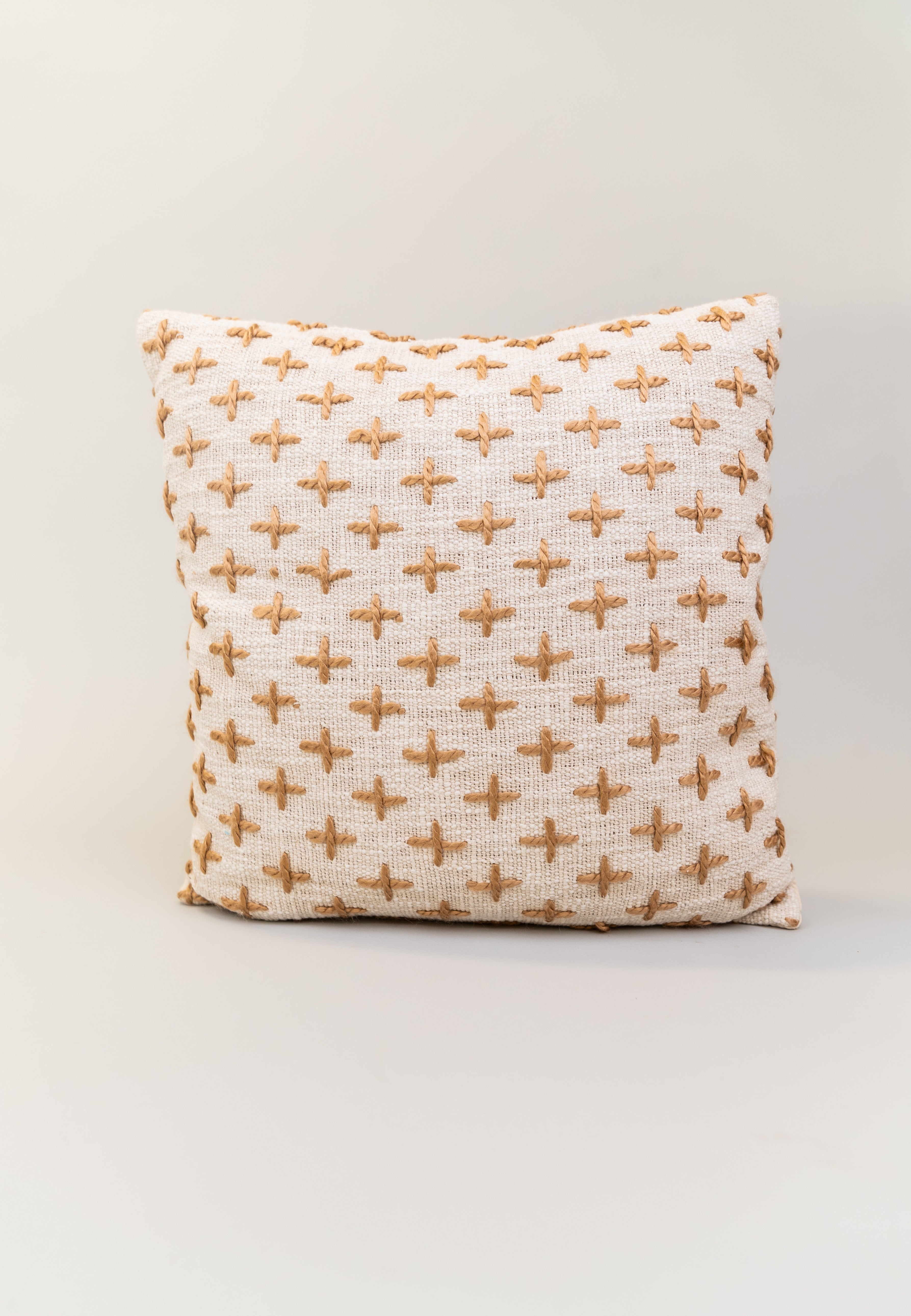 Sparrow Cross Embroidered Pillow
