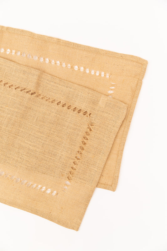Jute Hemstitch Table Runner