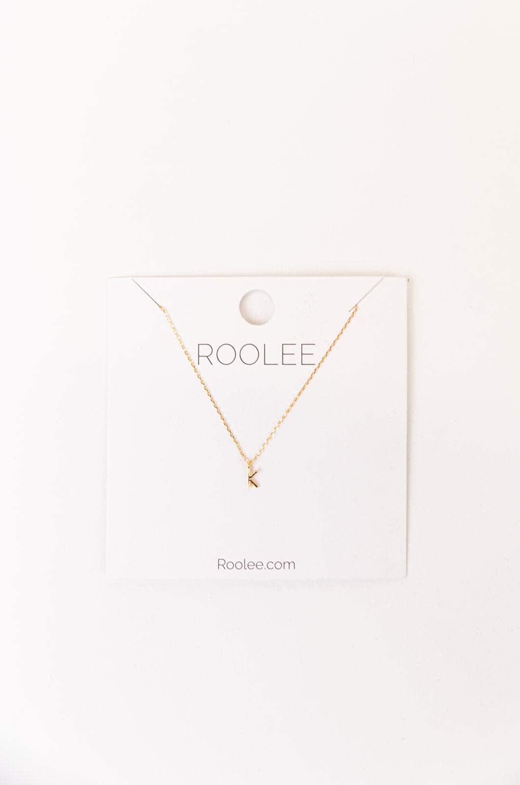 Gold Mini Letter Initial Necklace