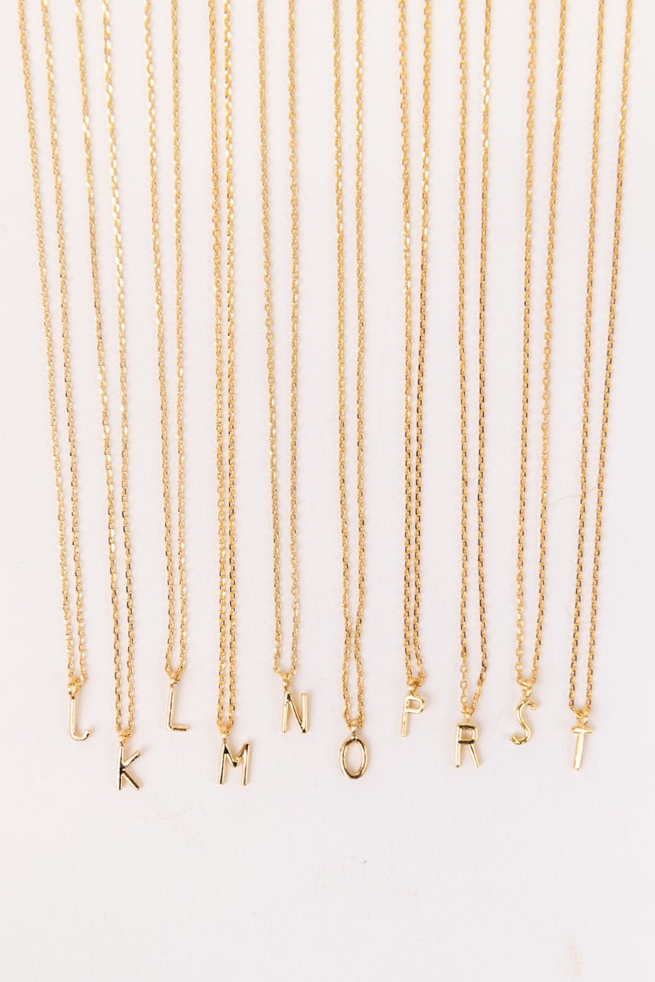 Gold Mini Letter Initial Necklace