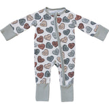 Conversation Hearts Ribbed Bamboo Zipper