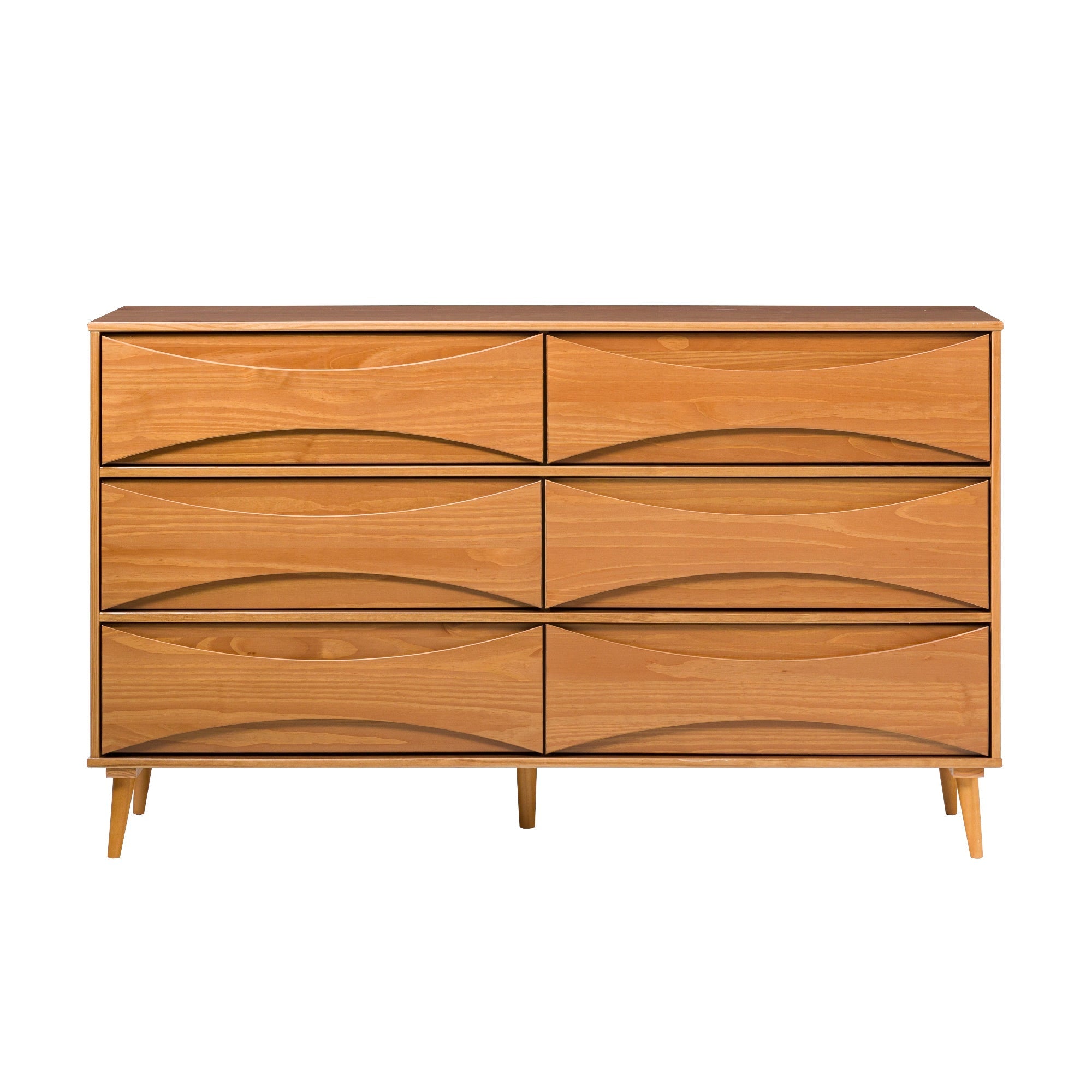solid wood modern dresser Atticus Solid Wood Mid-Century Modern Dresser, Caramel