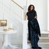 PATTERNED FAUX FUR THROW BLANKETS