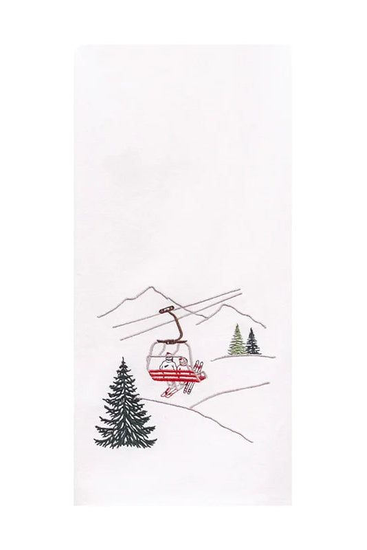 Ski Lift Tea Towel