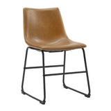 Faux 2-Piece Leather Dining Chairs