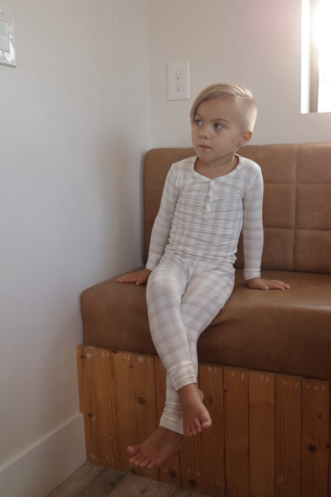 Bamboo Two Piece Pajamas | Gingham