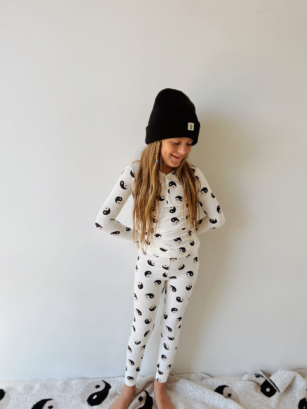 Bamboo Two Piece Pajama | Black & White Yin Yang