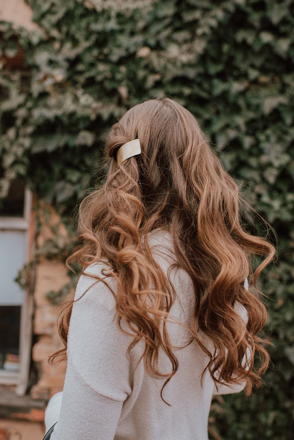 a woman with long hair