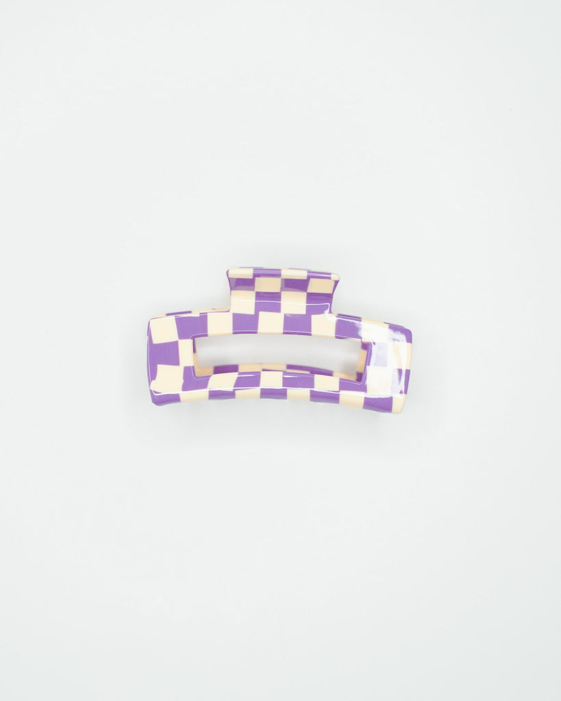 Checker Hair Claw Clip | Lavender