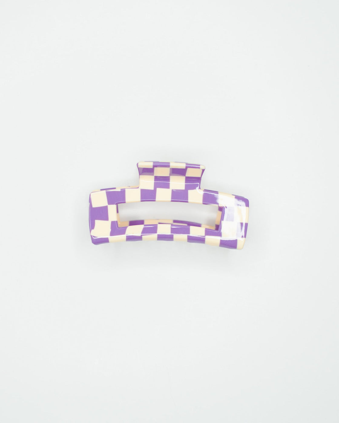 Checker Hair Claw Clip | Lavender