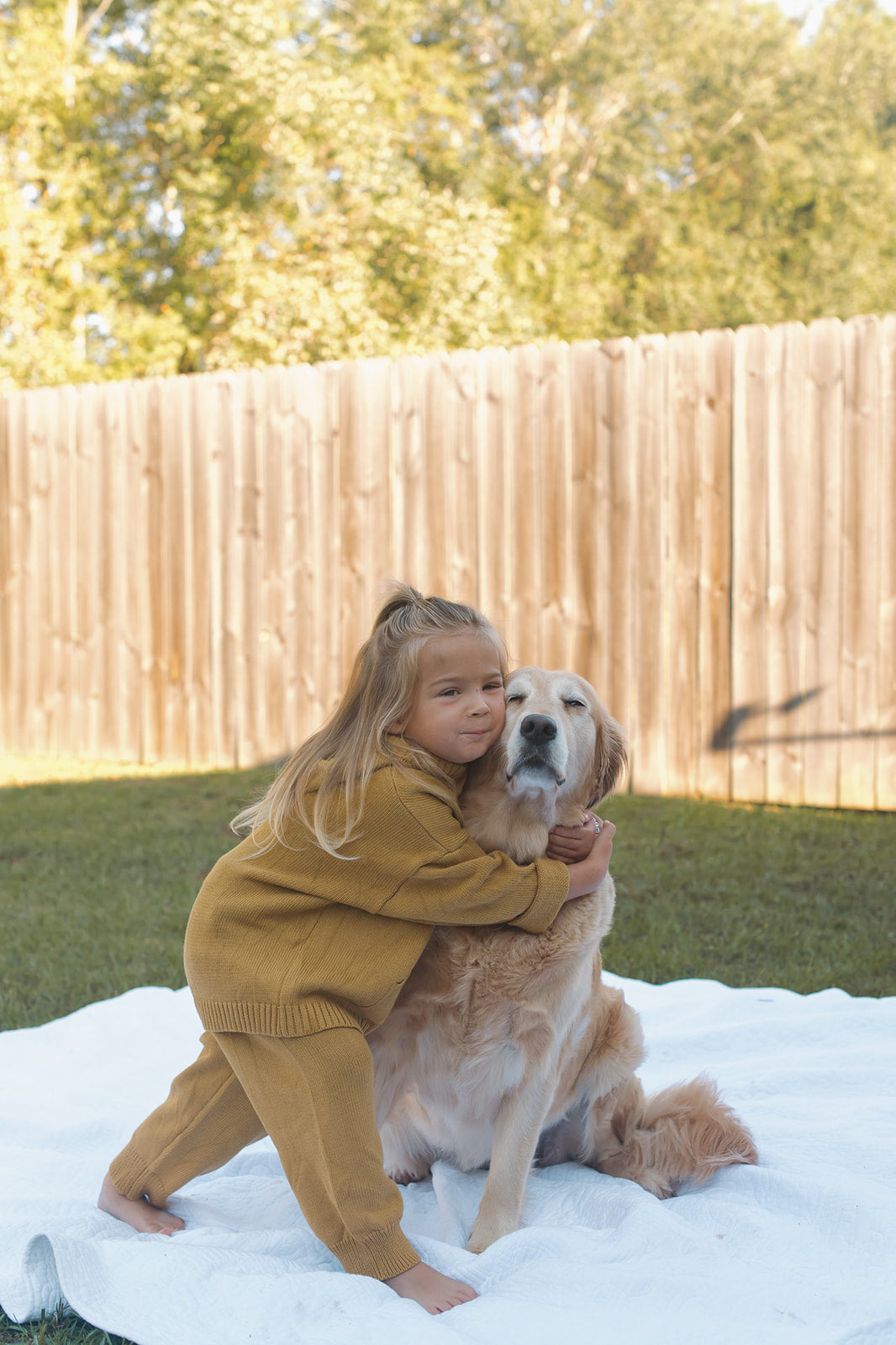 Hunter Knit Set in Mustard