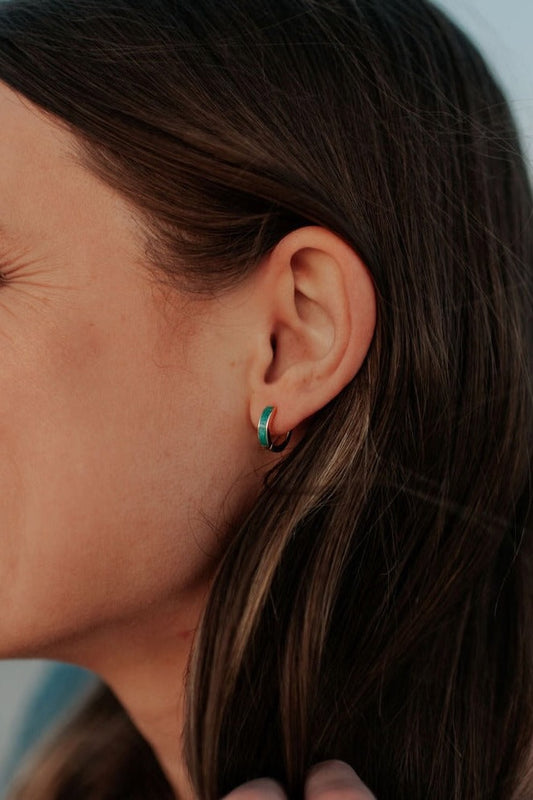 AZ Turquoise Hoops