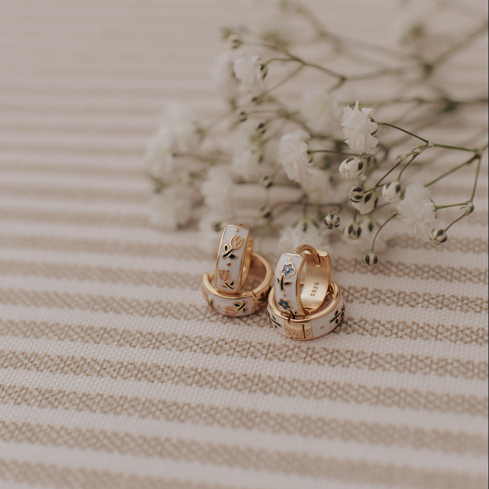 Daphne Tea Cup Hoops