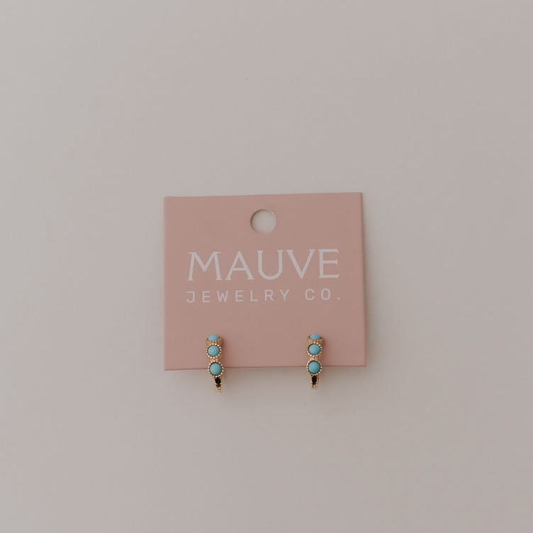 Lainey Turquoise Hoops