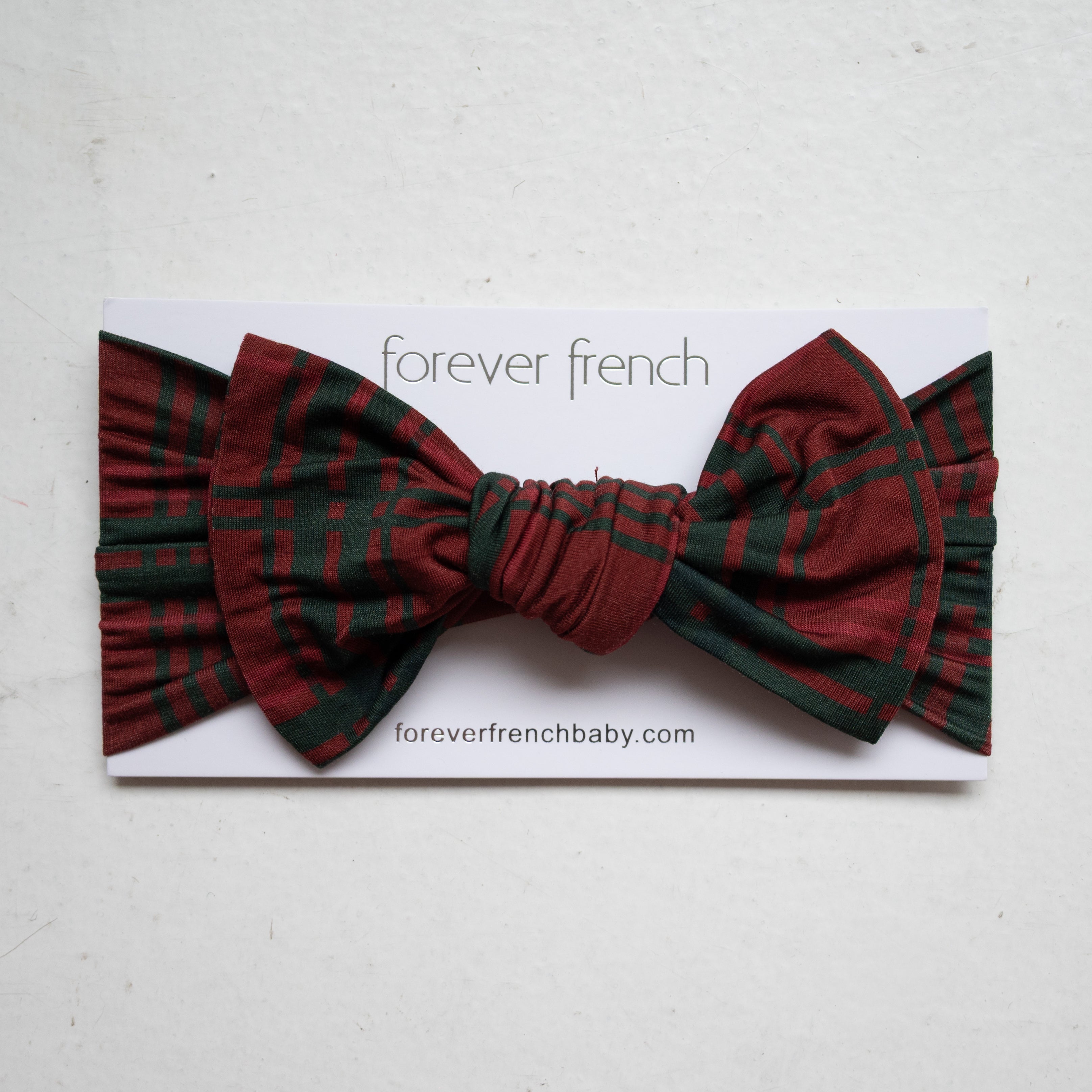 Bamboo Head Wrap | Christmas Plaid