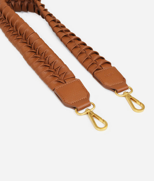 The Fishtail Braid Strap Short - Brown