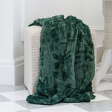 PATTERNED FAUX FUR THROW BLANKETS