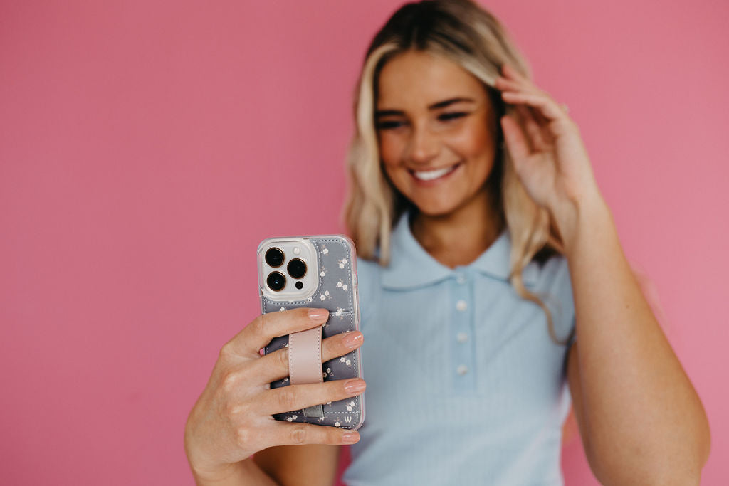 a woman taking a selfie