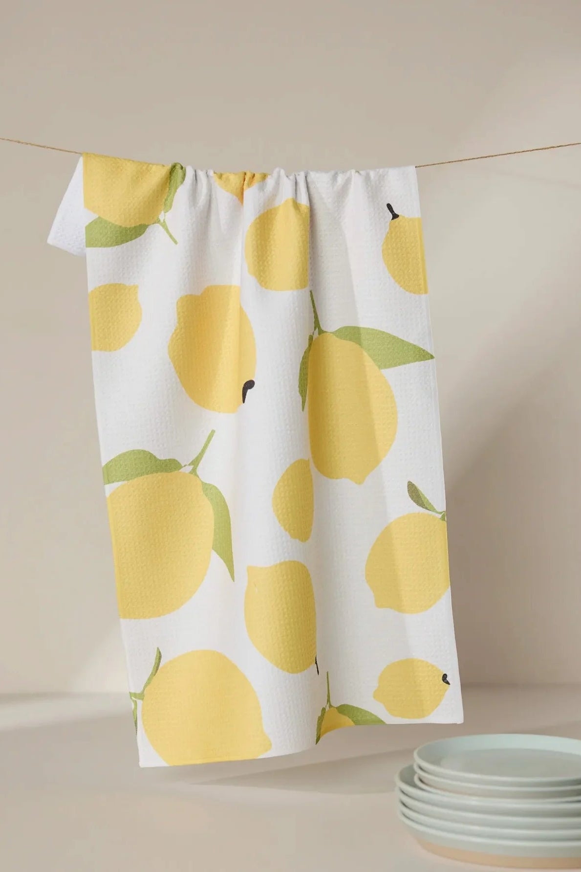 Geometry Sunny Lemons Tea Towel