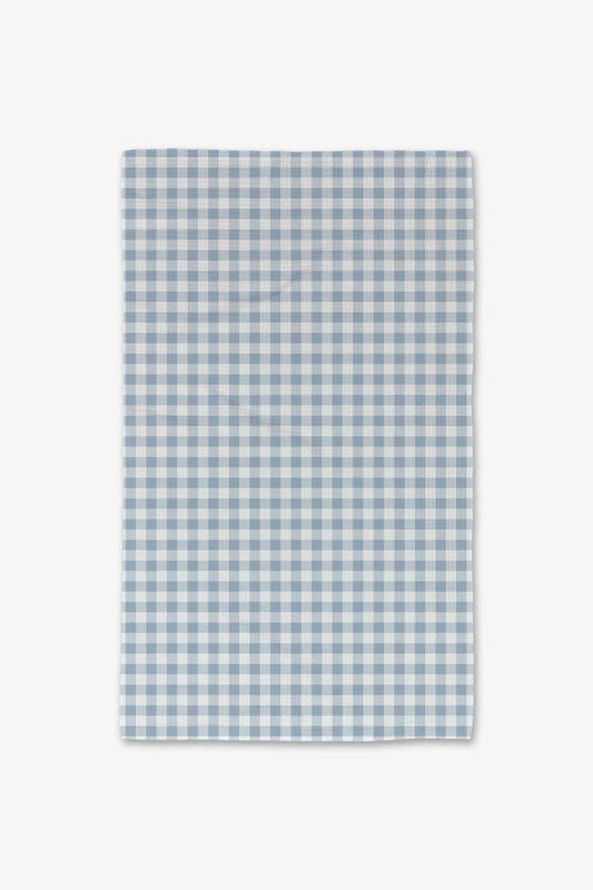 Geometry Blue Gingham Luxe Hand Towel