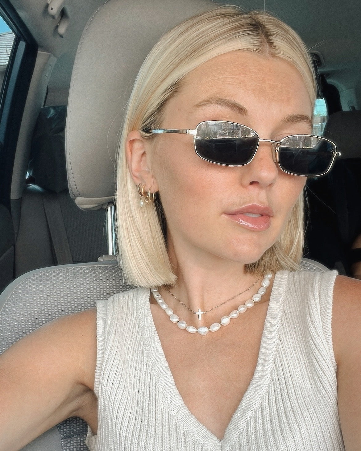 Large Pearl + Gold Necklace