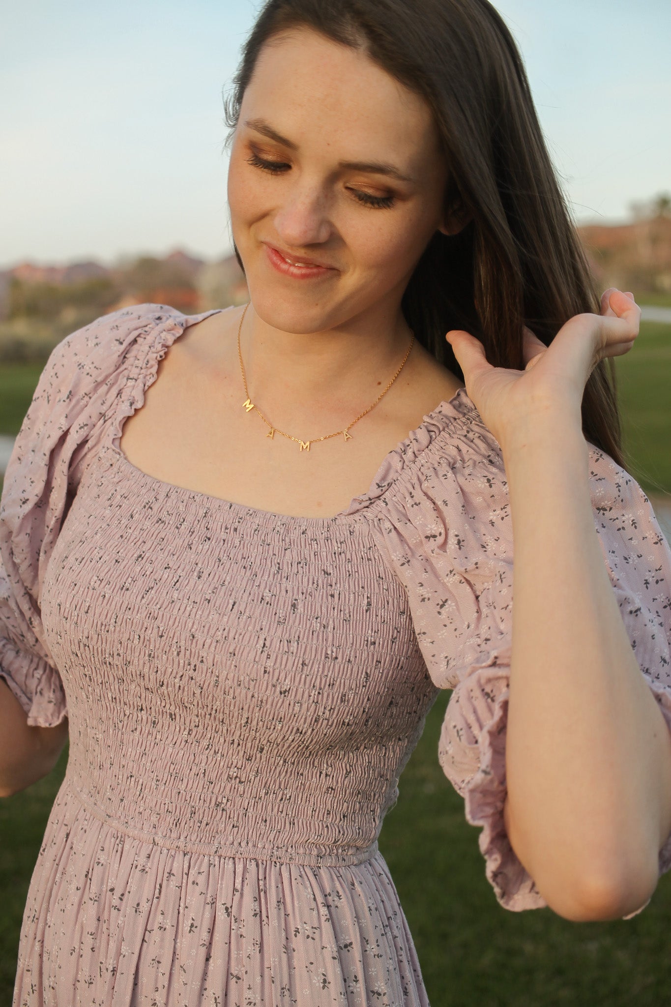 MAMA Necklace in Gold