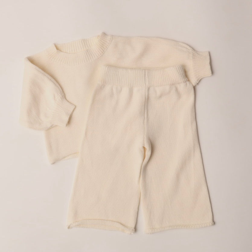 Presley Knit Set in Ivory