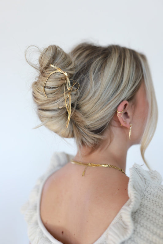 BOW PINS CLIP ( GOLD + SILVER )