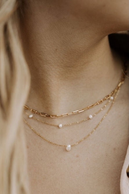 Madeline Gold Filled Paperclip Necklace