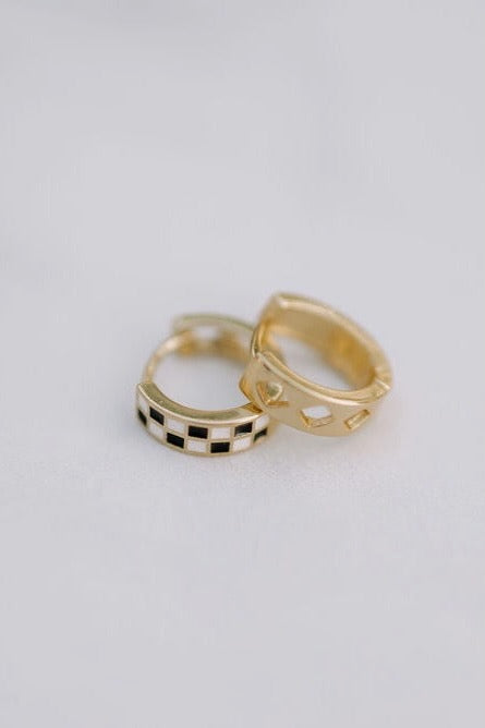 Black & White Checkered Hoops