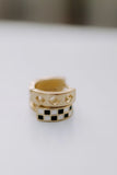 Black & White Checkered Hoops