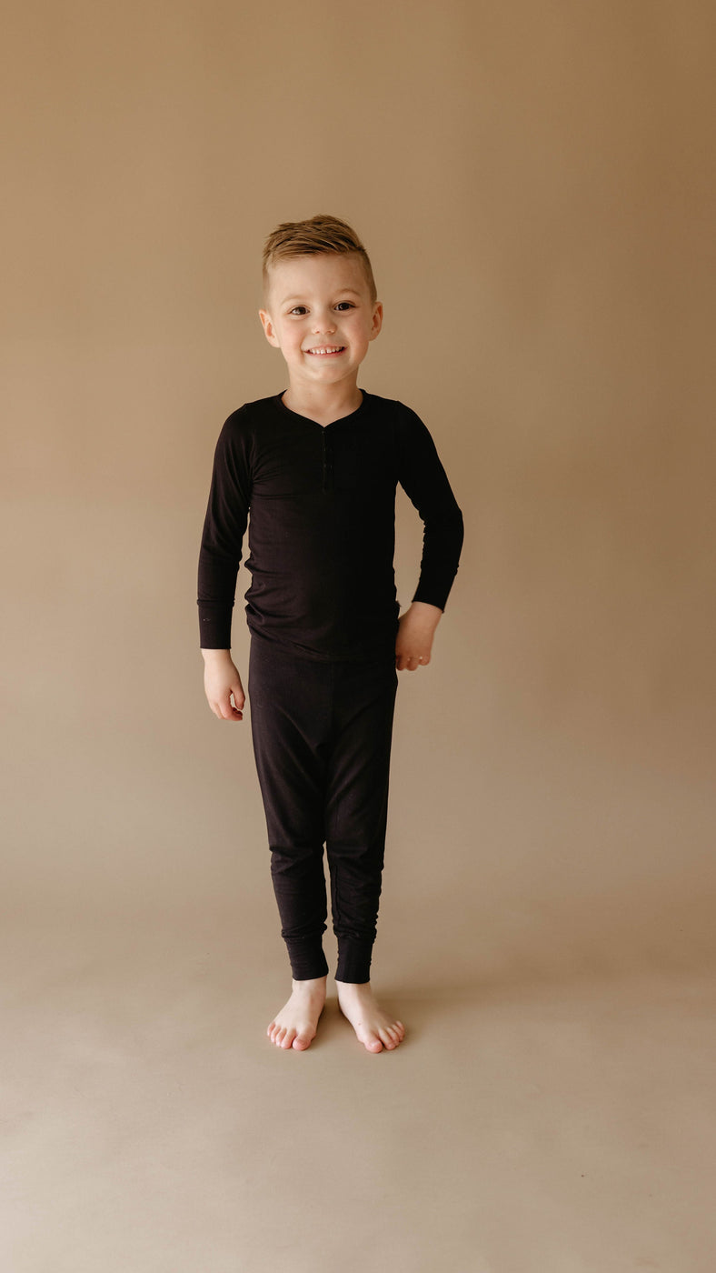 Bamboo Two Piece Pajama | Black