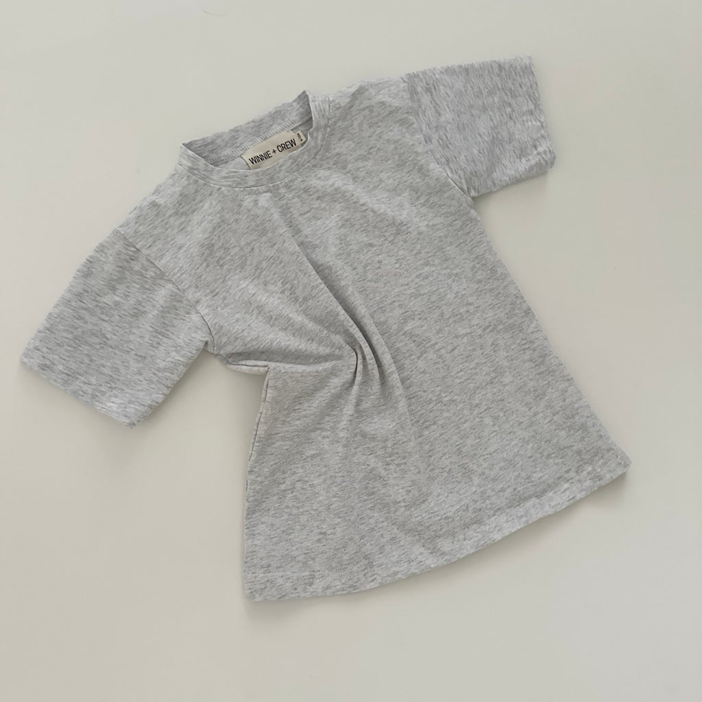 Lola T-Shirt Dress in Heather Grey