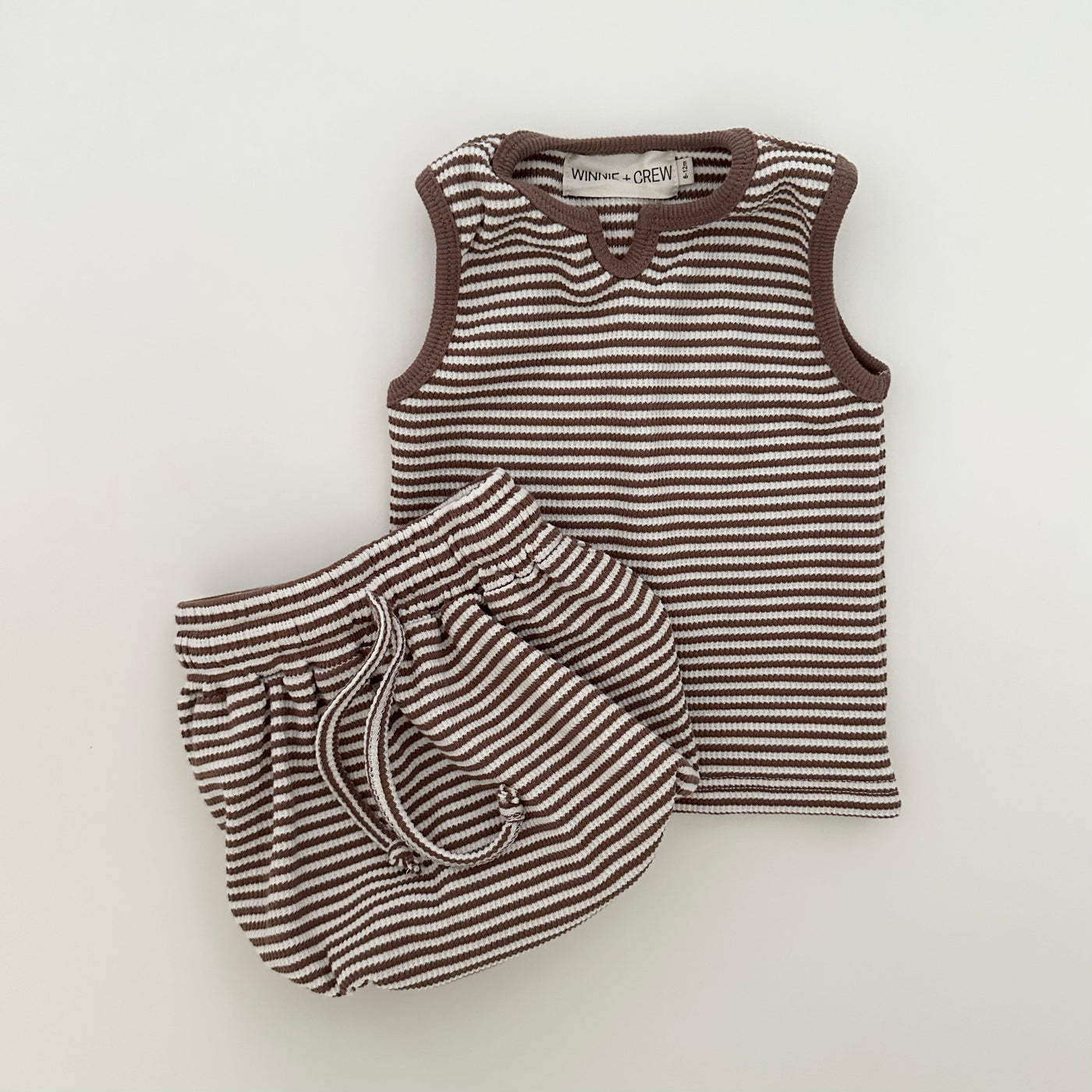 Tatum Sleeveless Set in Brown with Bloomers