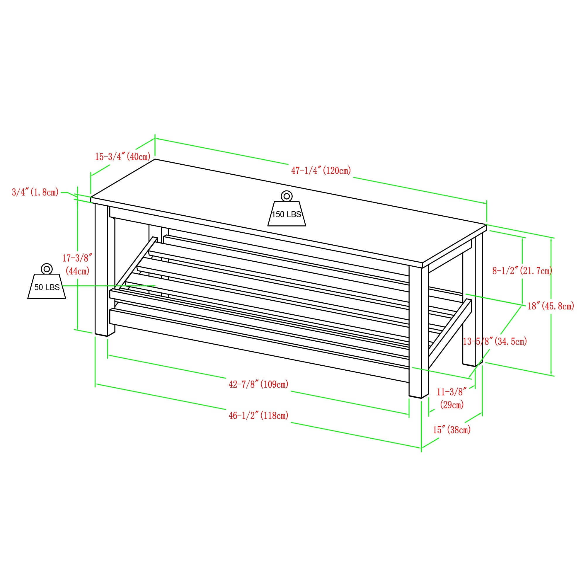 48" Rover Entry Bench
