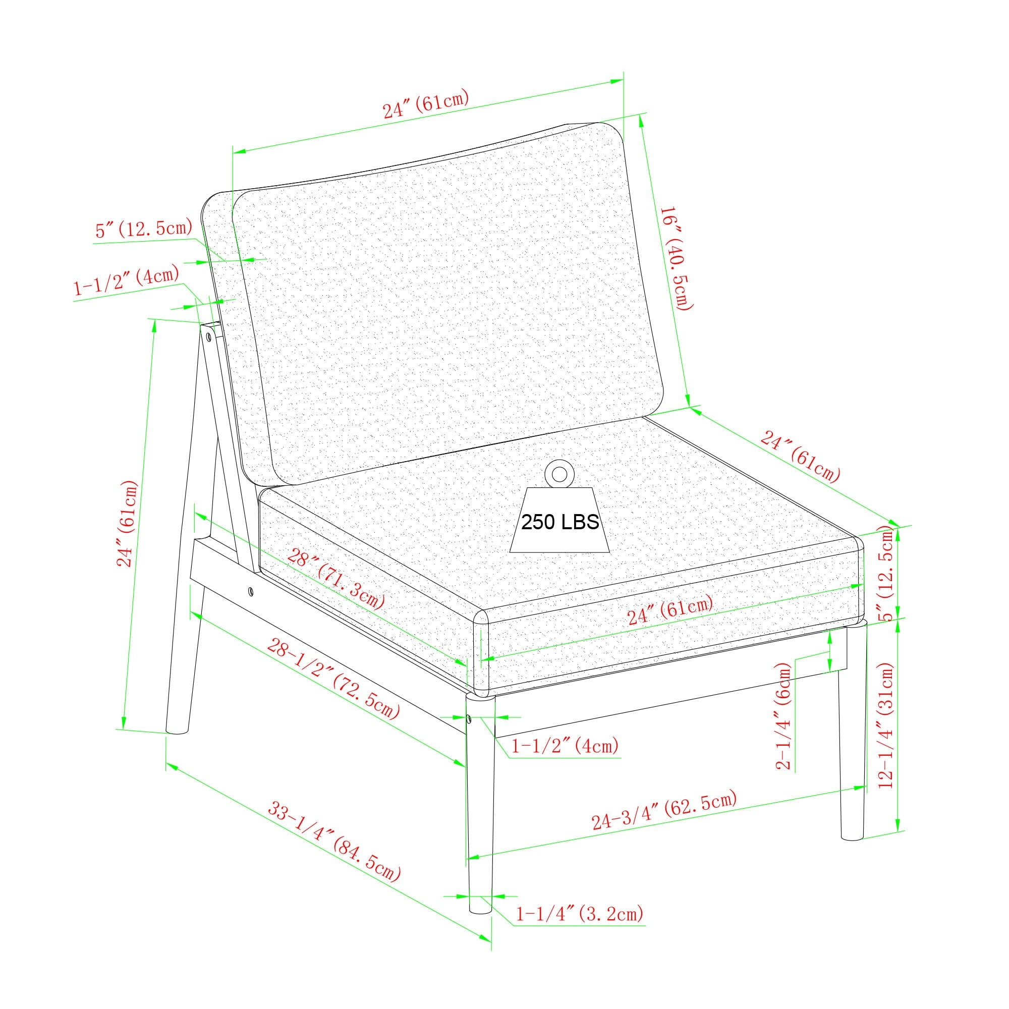 Circa Modern 6-Piece Spindle Solid Wood Outdoor Sectional and Coffee Table