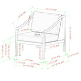 Cologne Modern Solid Wood Outdoor Lounge Chair