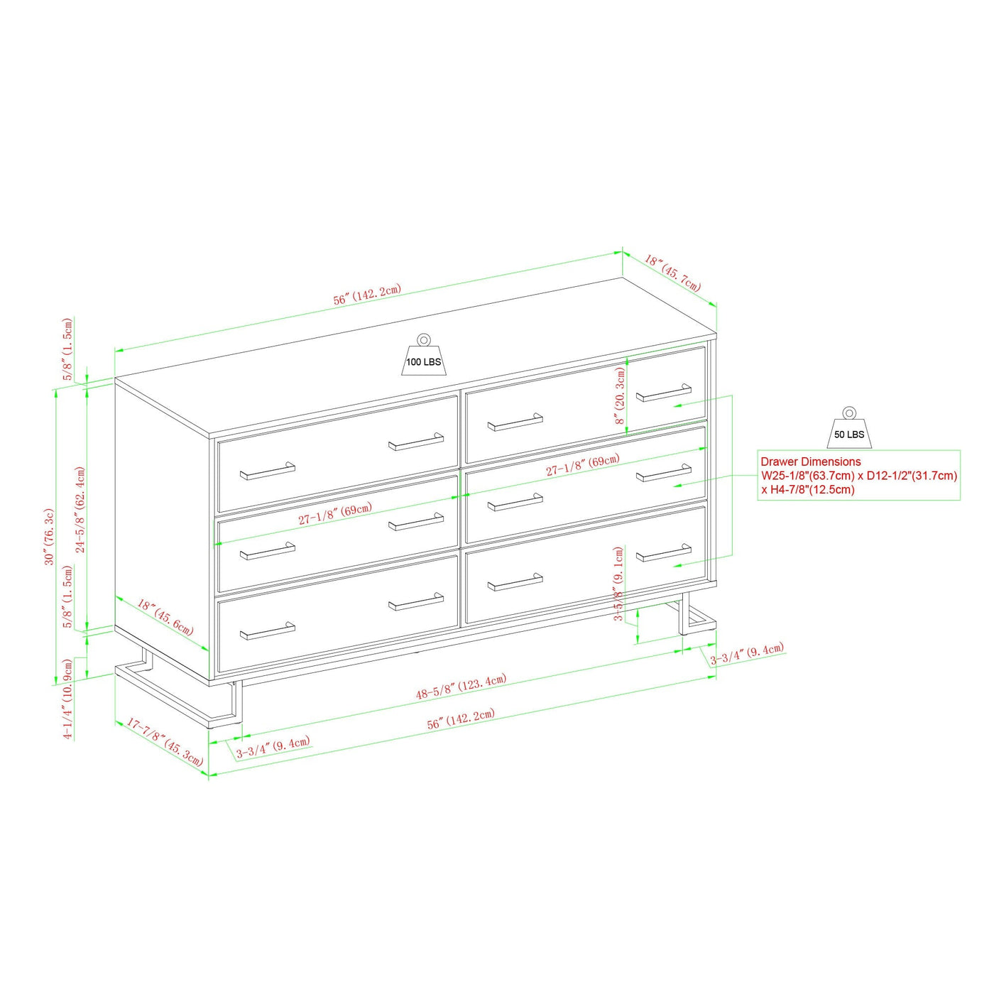 a drawing of a dresser