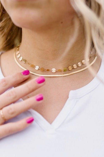 Chloe Gold Filled Coin Necklace