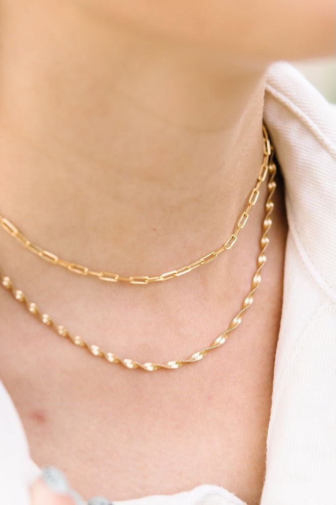 Amelia Gold Filled Twist Necklace