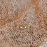 Mila Pearl and Gold Bow Studs